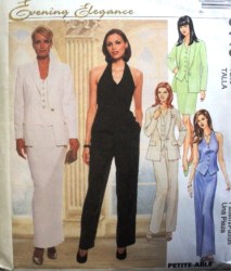 9140 JACKET,HALTER TOP,SKIRT LENGTHS,PANTS PATTERN 8-22 4 SZS